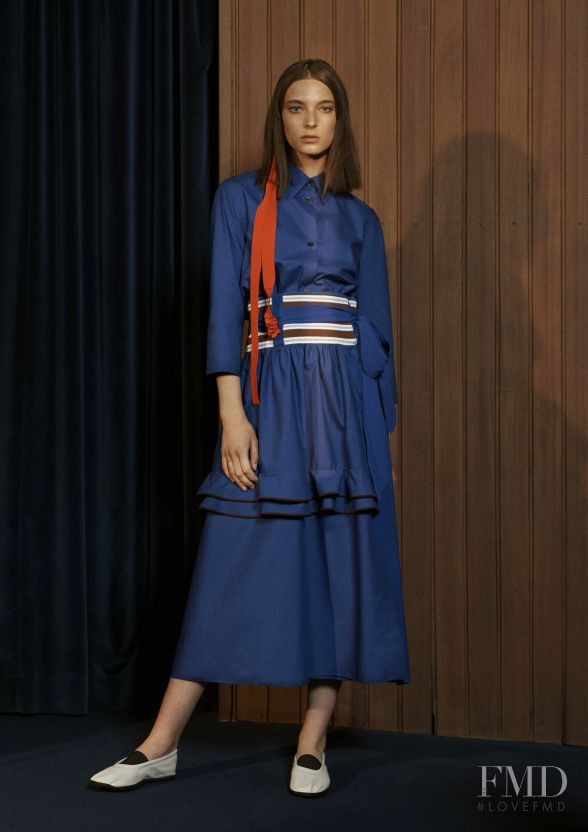 Ansley Gulielmi featured in  the Marni lookbook for Resort 2018