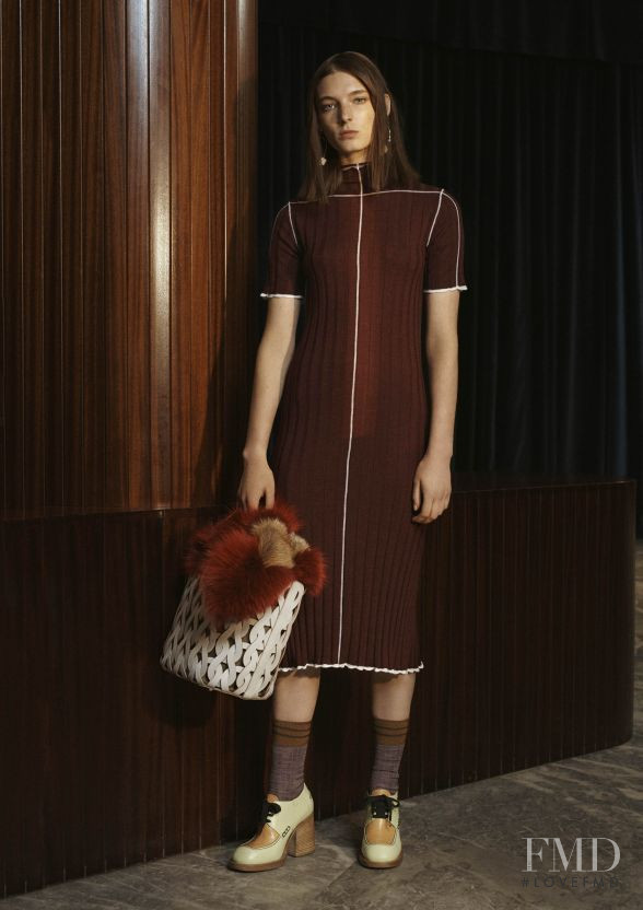 Ansley Gulielmi featured in  the Marni lookbook for Resort 2018