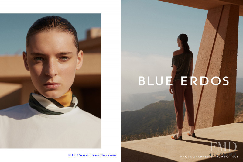 Ansley Gulielmi featured in  the Blue Erdos advertisement for Spring/Summer 2018