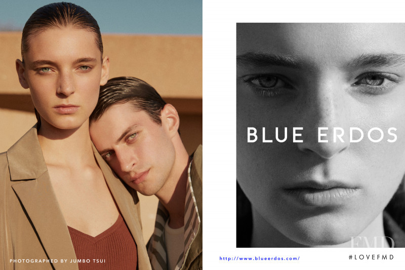 Ansley Gulielmi featured in  the Blue Erdos advertisement for Spring/Summer 2018