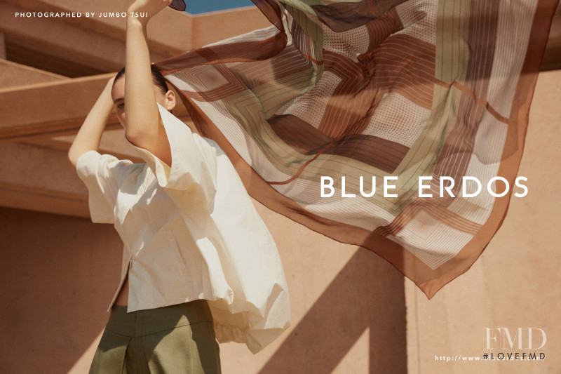 Ansley Gulielmi featured in  the Blue Erdos advertisement for Spring/Summer 2018