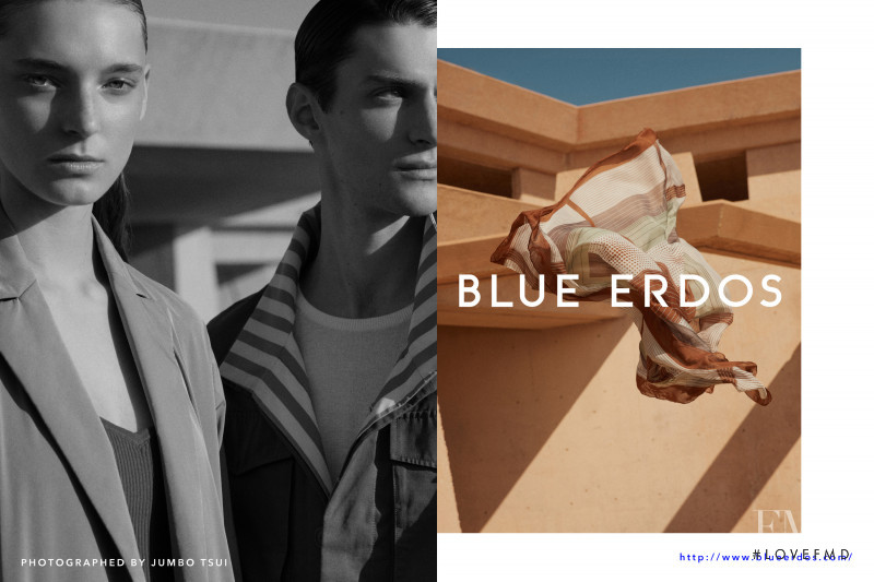 Ansley Gulielmi featured in  the Blue Erdos advertisement for Spring/Summer 2018