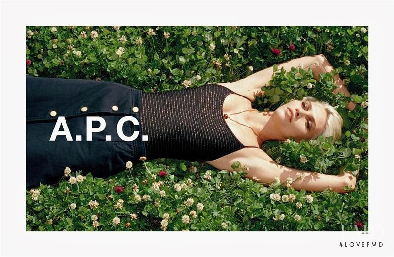 Aline Weber featured in  the A.P.C. advertisement for Spring/Summer 2014