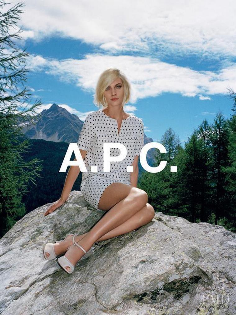 Aline Weber featured in  the A.P.C. advertisement for Spring/Summer 2014