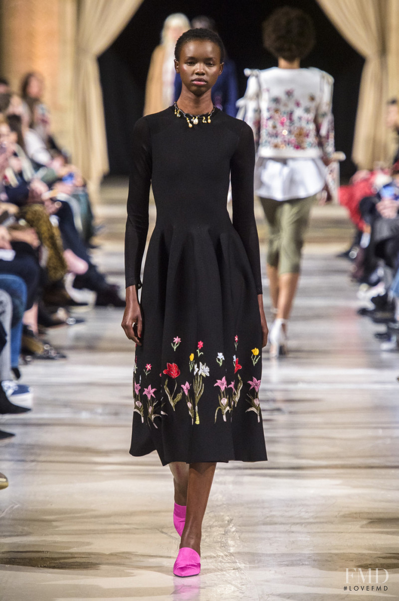 Akiima Ajak featured in  the Oscar de la Renta fashion show for Autumn/Winter 2018