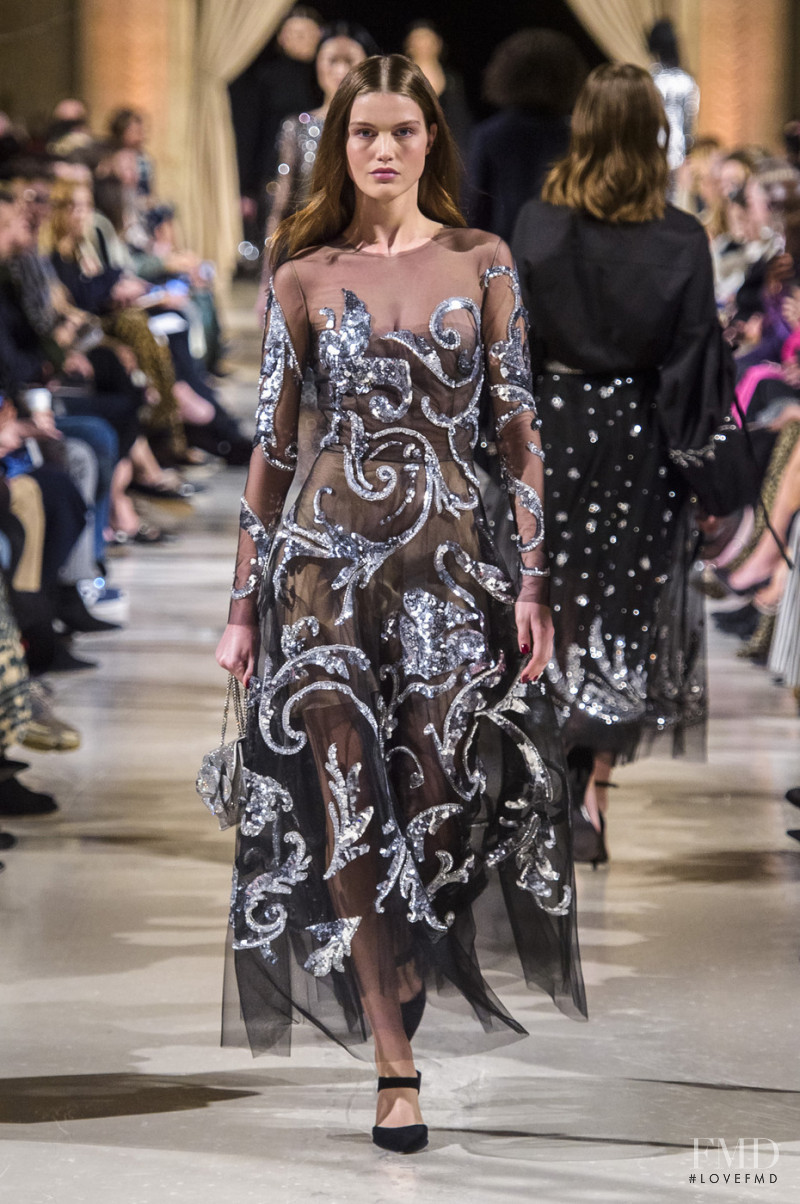 Luna Bijl featured in  the Oscar de la Renta fashion show for Autumn/Winter 2018