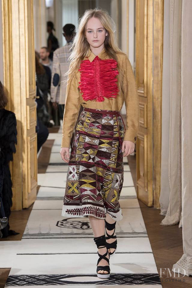 Jean Campbell featured in  the Schiaparelli fashion show for Spring/Summer 2018