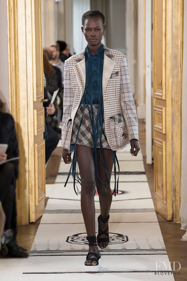 Shanelle Nyasiase featured in  the Schiaparelli fashion show for Spring/Summer 2018