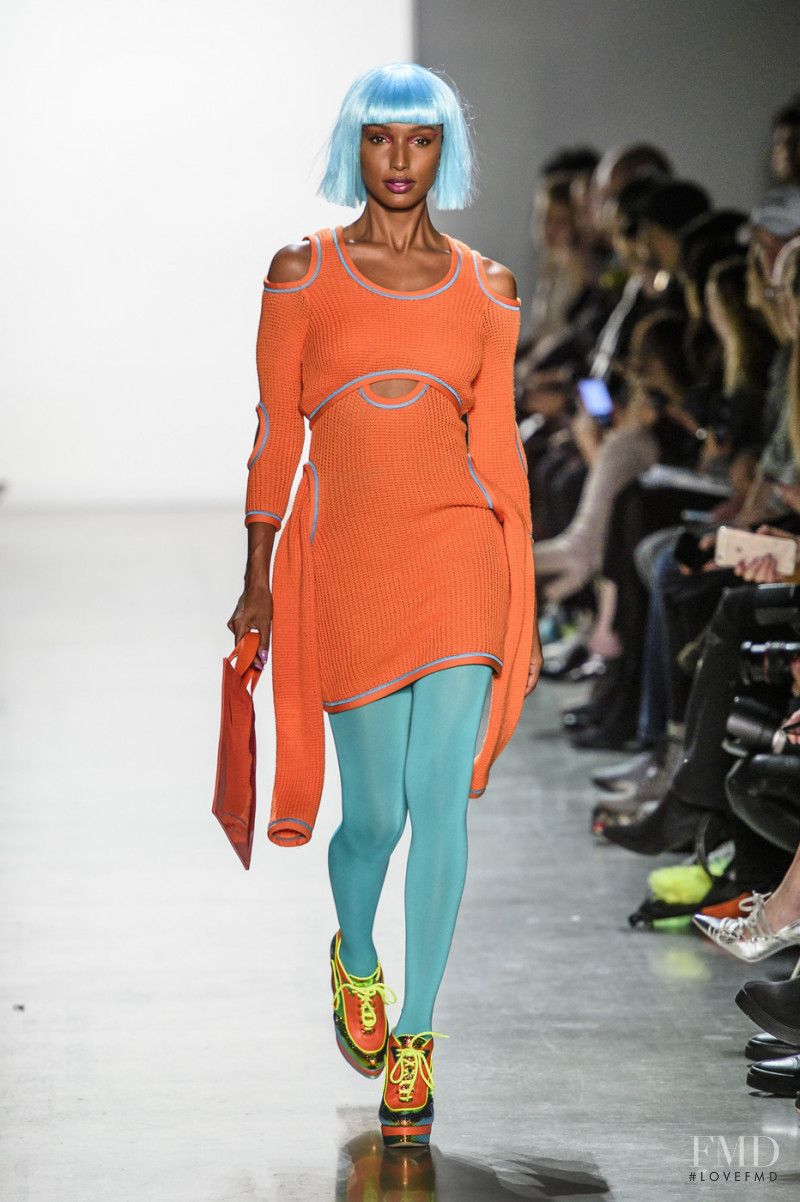 Jasmine Tookes featured in  the Jeremy Scott fashion show for Autumn/Winter 2018