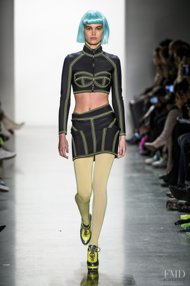 Luna Bijl featured in  the Jeremy Scott fashion show for Autumn/Winter 2018