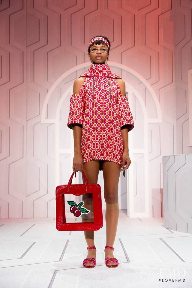 Aaliyah Hydes featured in  the Anya Hindmarch fashion show for Spring/Summer 2018