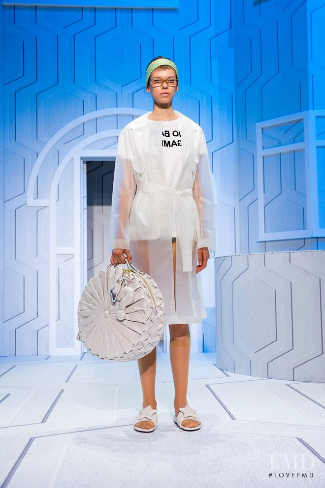 Giedre Sekstelyte featured in  the Anya Hindmarch fashion show for Spring/Summer 2018