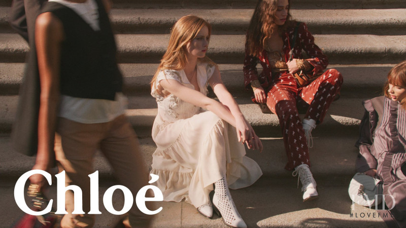 Fran Summers featured in  the Chloe advertisement for Spring/Summer 2018