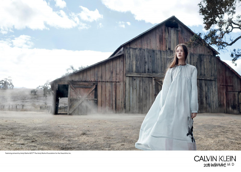 Sara Grace Wallerstedt featured in  the Calvin Klein 205W39NYC advertisement for Spring/Summer 2018