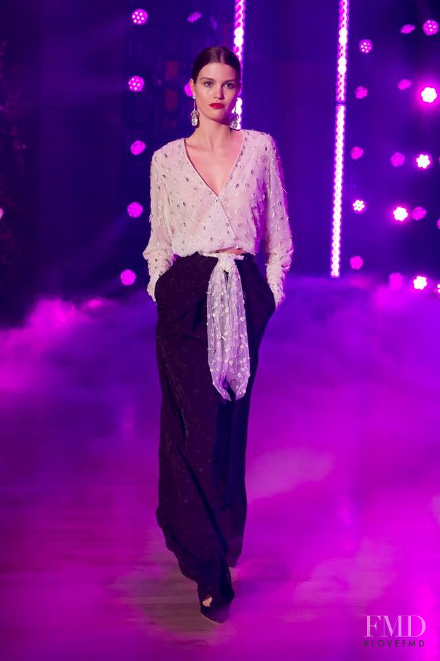 Luna Bijl featured in  the Brandon Maxwell fashion show for Autumn/Winter 2018