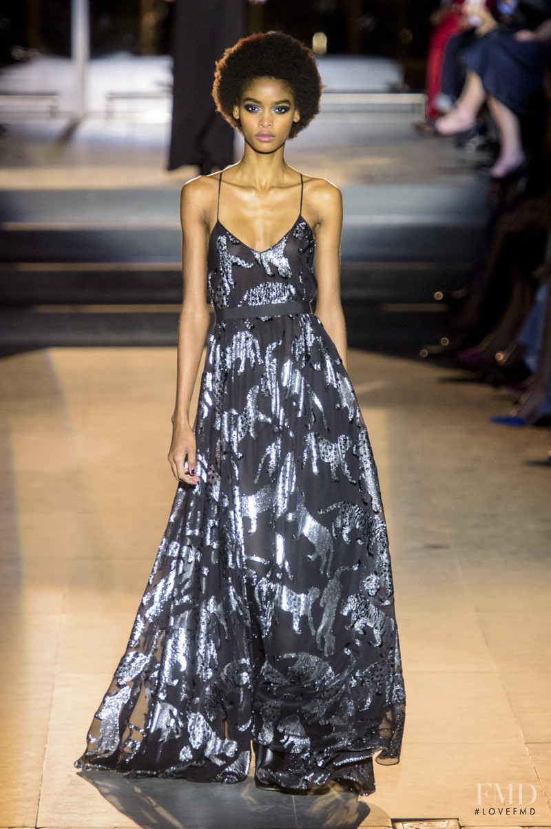 Blesnya Minher featured in  the Carolina Herrera fashion show for Autumn/Winter 2018