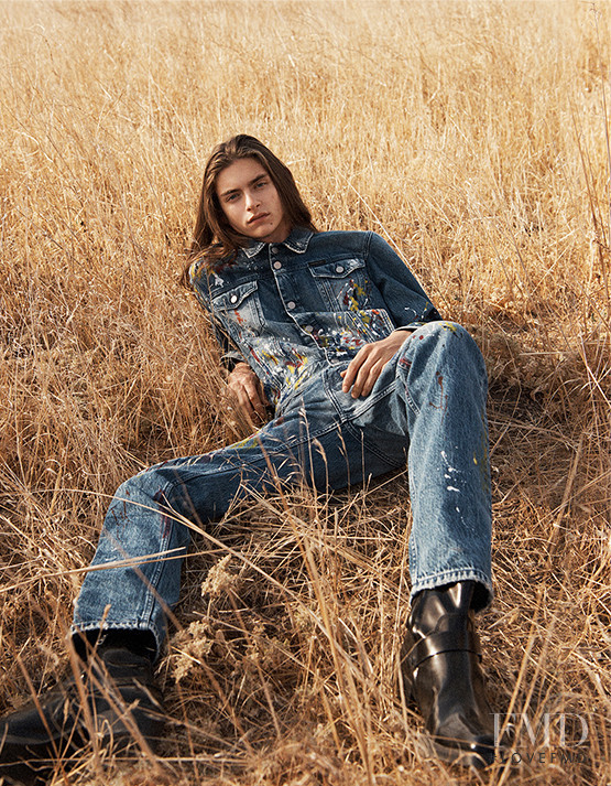 Dylan Christensen featured in  the Calvin Klein Jeans advertisement for Spring/Summer 2018