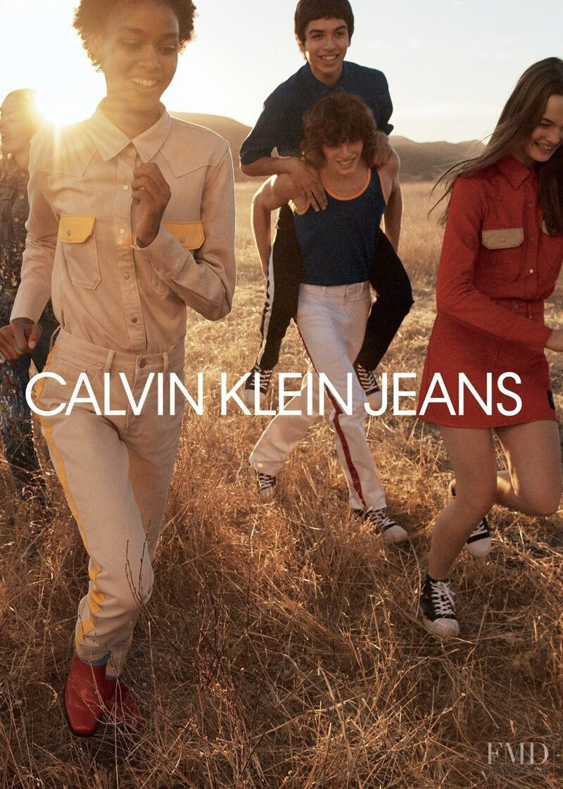 Blesnya Minher featured in  the Calvin Klein Jeans advertisement for Spring/Summer 2018