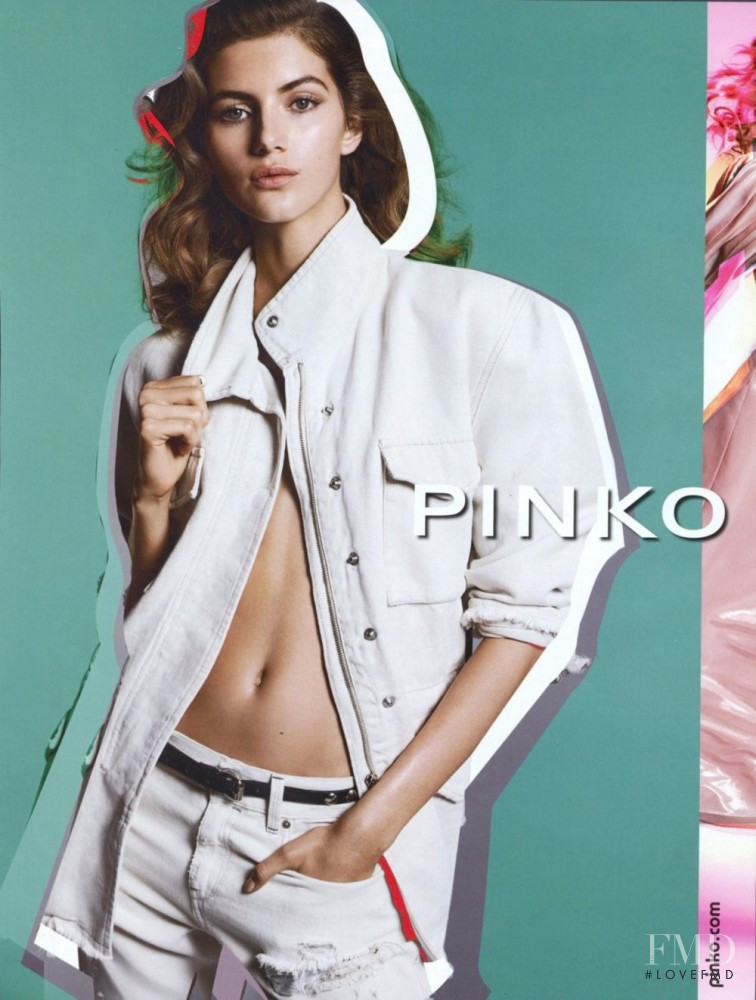 Valery Kaufman featured in  the Pinko advertisement for Spring/Summer 2017