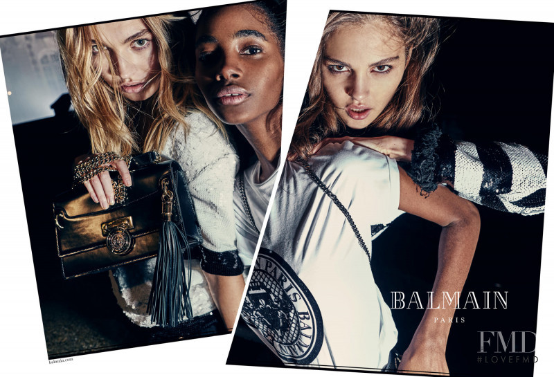 Roosmarijn de Kok featured in  the Balmain advertisement for Spring/Summer 2018