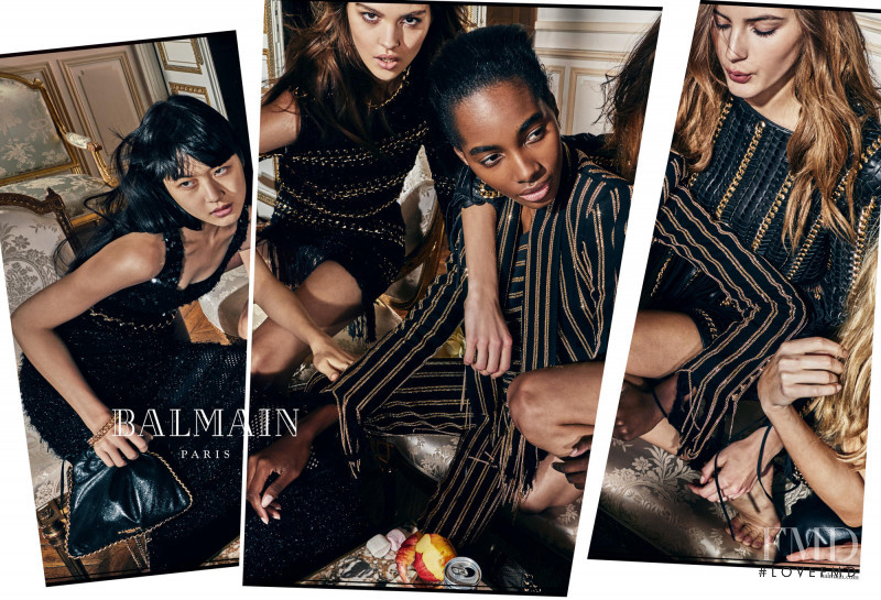 Tami Williams featured in  the Balmain advertisement for Spring/Summer 2018