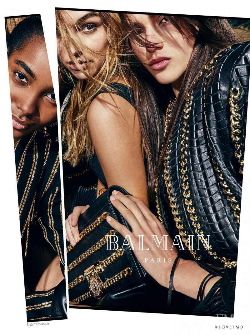 Roosmarijn de Kok featured in  the Balmain advertisement for Spring/Summer 2018