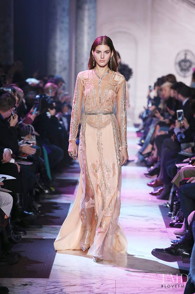 Valery Kaufman featured in  the Elie Saab Couture fashion show for Spring/Summer 2018