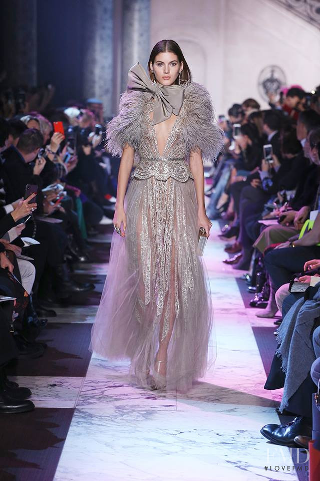 Valery Kaufman featured in  the Elie Saab Couture fashion show for Spring/Summer 2018