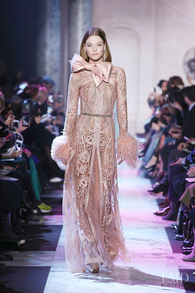 Roos Abels featured in  the Elie Saab Couture fashion show for Spring/Summer 2018