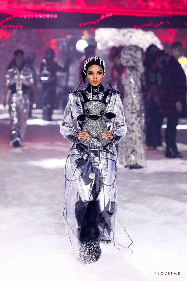 Halima Aden featured in  the Philipp Plein fashion show for Autumn/Winter 2018