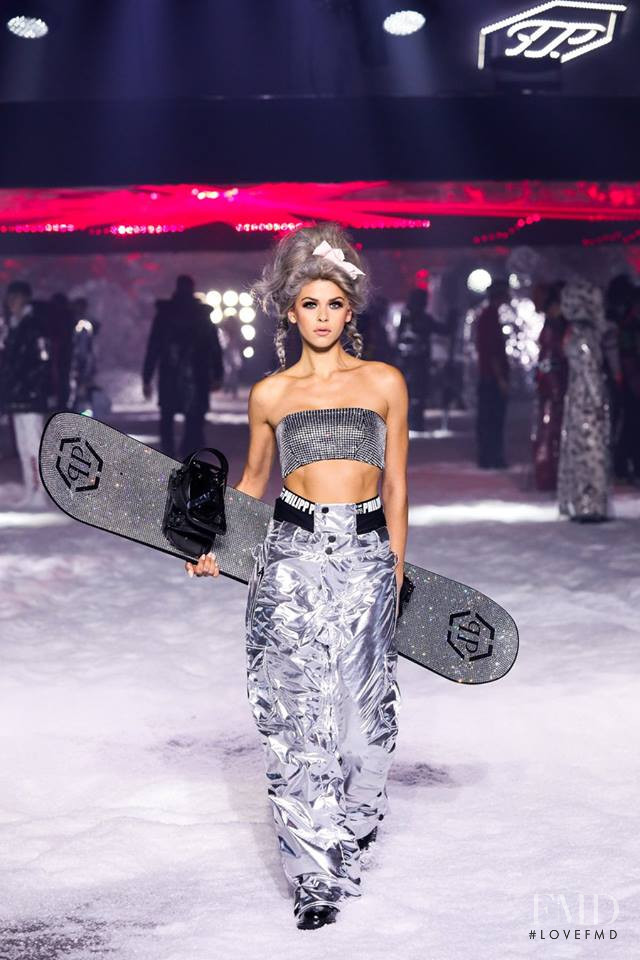 Georgia Fowler featured in  the Philipp Plein fashion show for Autumn/Winter 2018