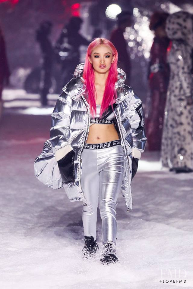 ChinqPink Jaychelle Vannatta featured in  the Philipp Plein fashion show for Autumn/Winter 2018