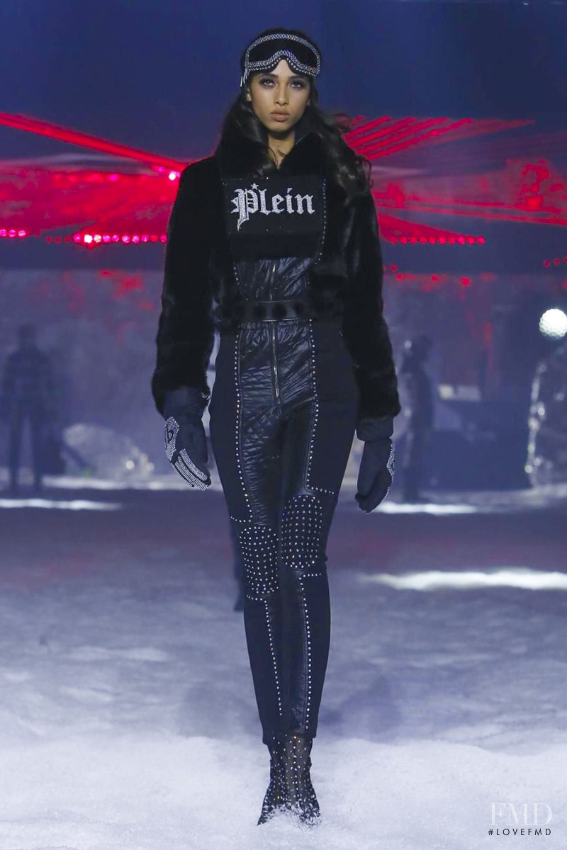 Yasmin Wijnaldum featured in  the Philipp Plein fashion show for Autumn/Winter 2018