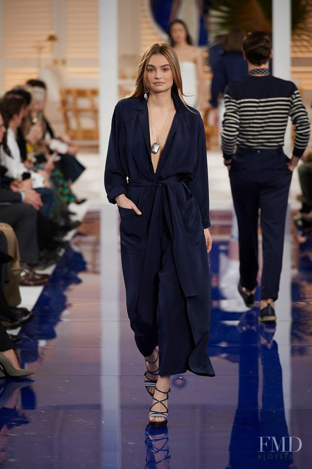 Roosmarijn de Kok featured in  the Ralph Lauren Collection fashion show for Autumn/Winter 2018
