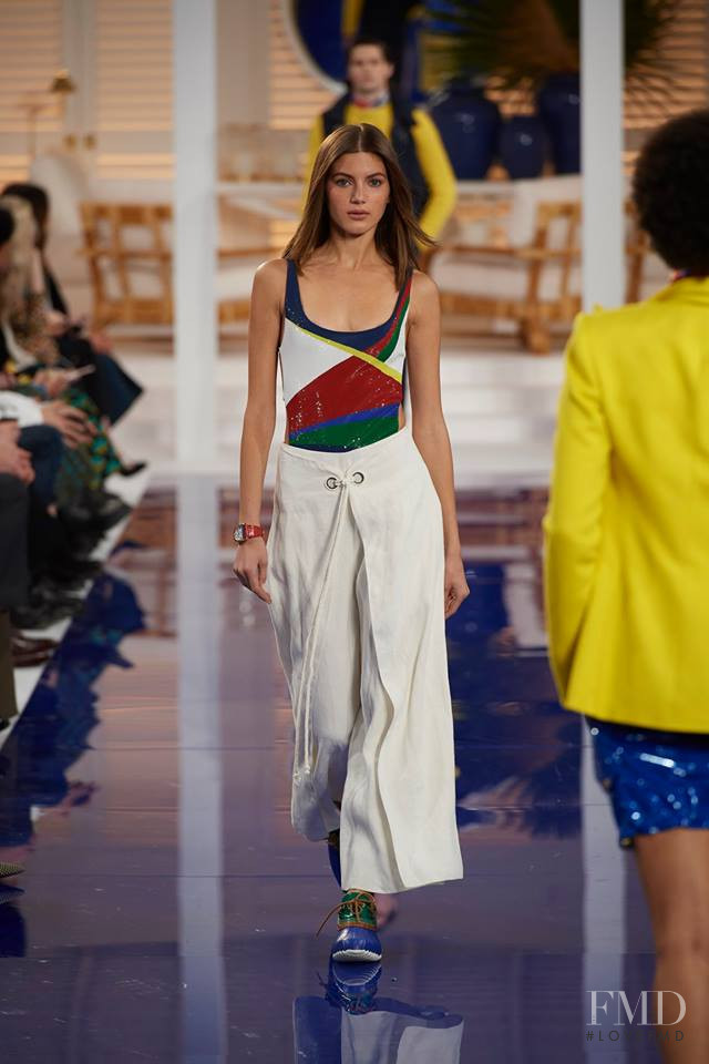 Valery Kaufman featured in  the Ralph Lauren Collection fashion show for Autumn/Winter 2018