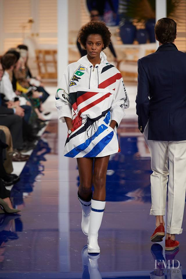 Karly Loyce featured in  the Ralph Lauren Collection fashion show for Autumn/Winter 2018