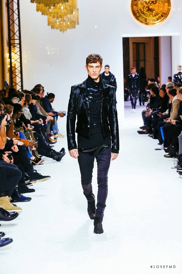 David Trulik featured in  the Balmain fashion show for Autumn/Winter 2018