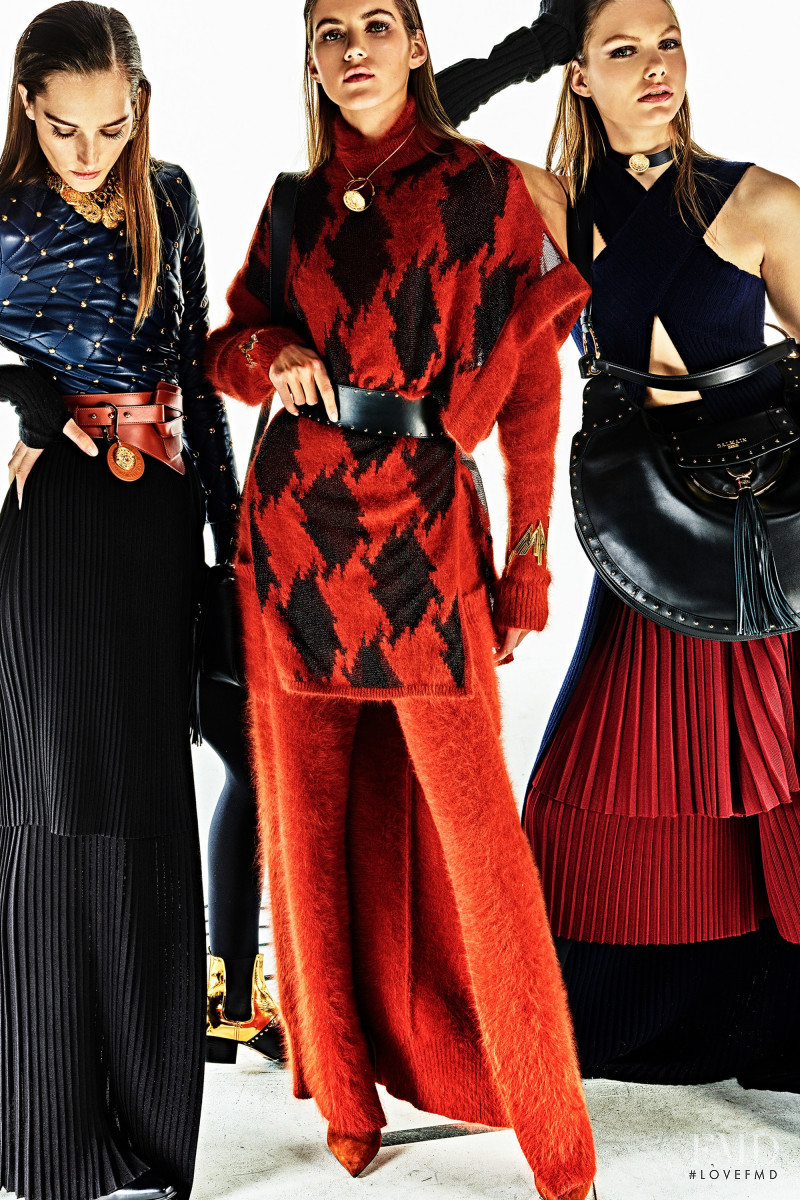 Valery Kaufman featured in  the Balmain lookbook for Pre-Fall 2017