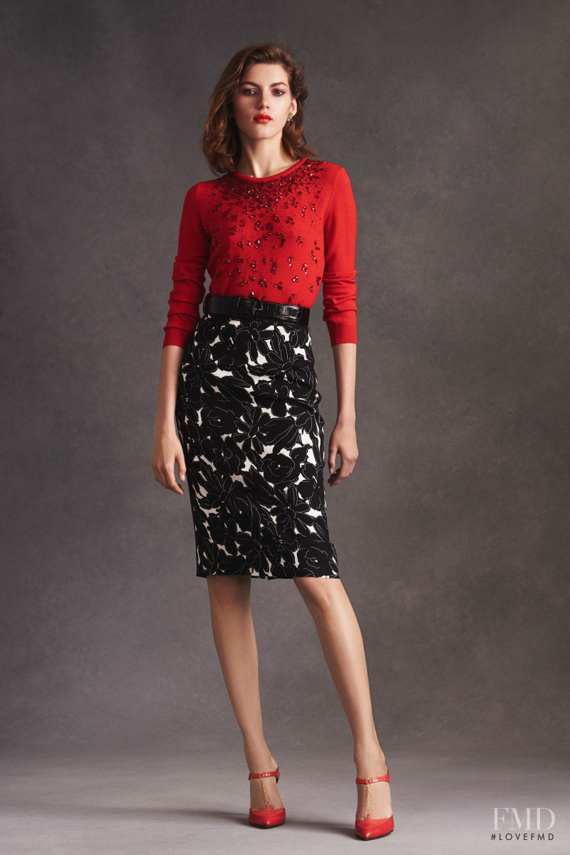 Valery Kaufman featured in  the Oscar de la Renta lookbook for Resort 2016