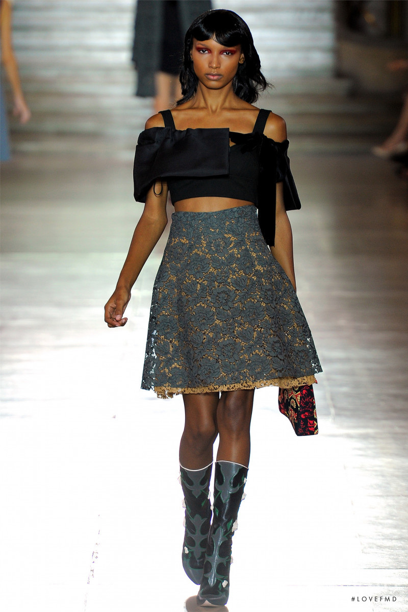 Jasmine Tookes featured in  the Miu Miu fashion show for Spring/Summer 2012