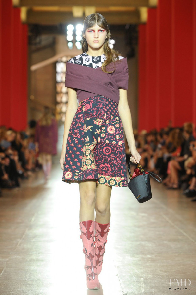 Valery Kaufman featured in  the Miu Miu fashion show for Spring/Summer 2012