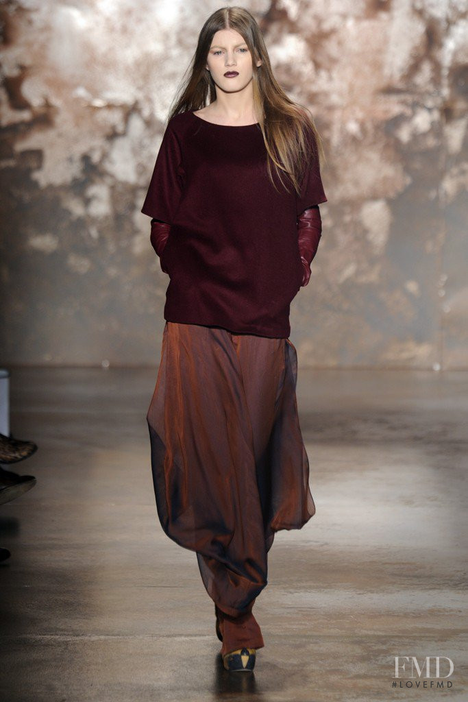 Valery Kaufman featured in  the Sally LaPointe fashion show for Autumn/Winter 2012
