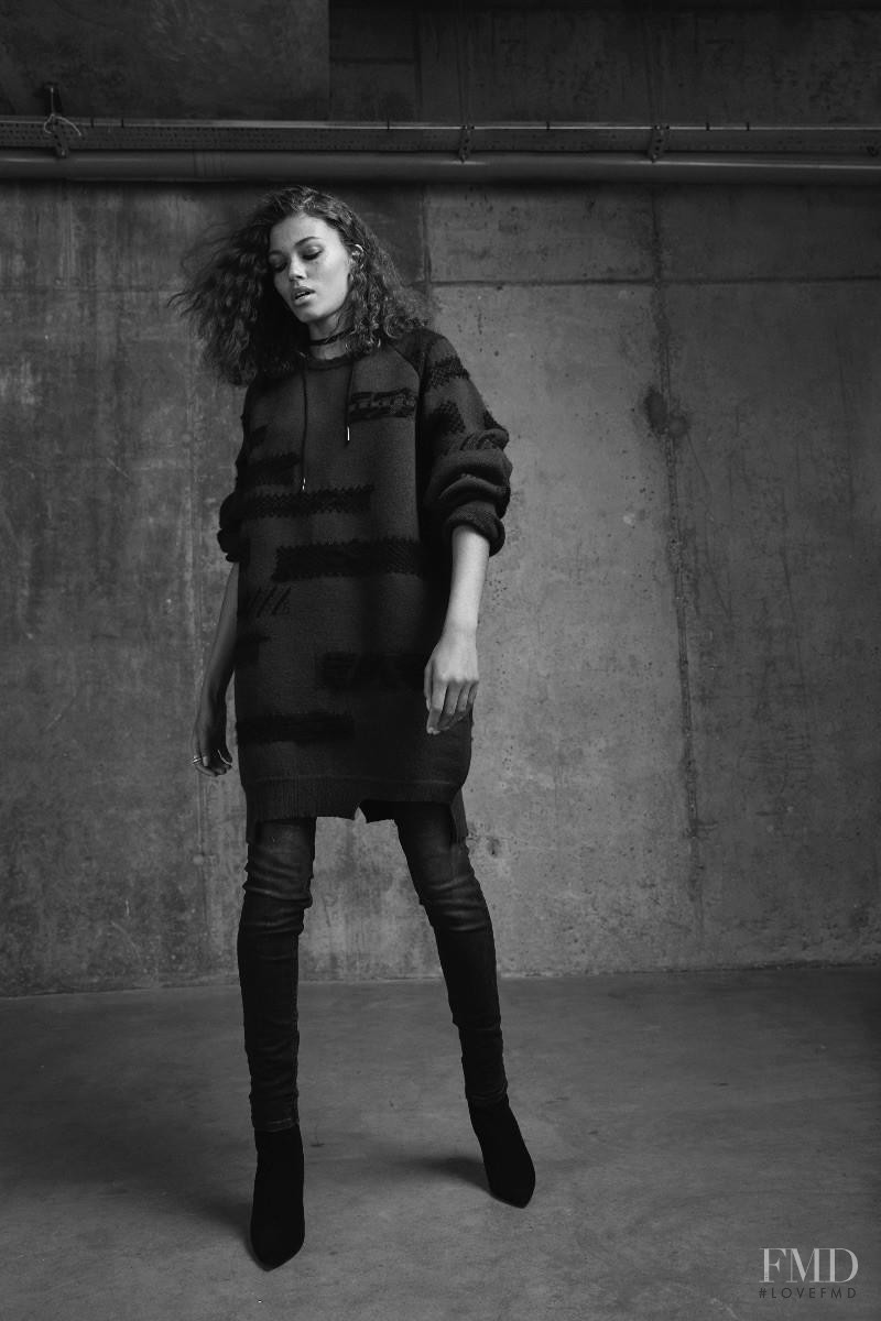 Danielle Lashley featured in  the BLK DNM lookbook for Autumn/Winter 2017