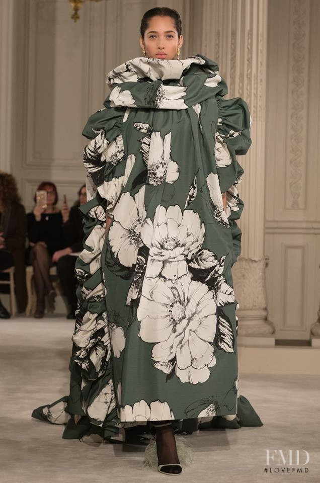 Yasmin Wijnaldum featured in  the Valentino Couture fashion show for Spring/Summer 2018