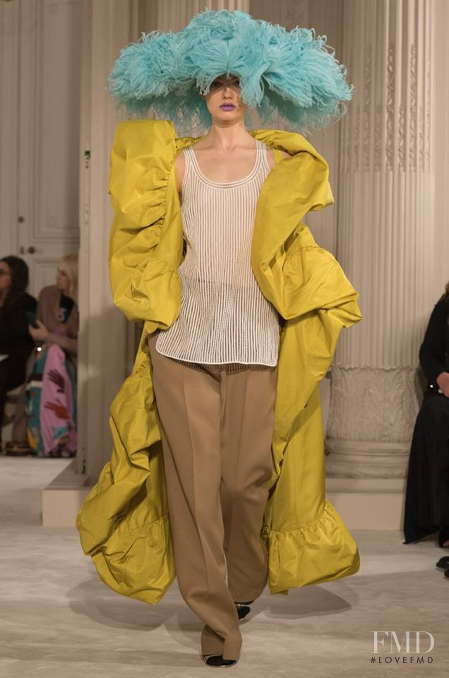 Fran Summers featured in  the Valentino Couture fashion show for Spring/Summer 2018