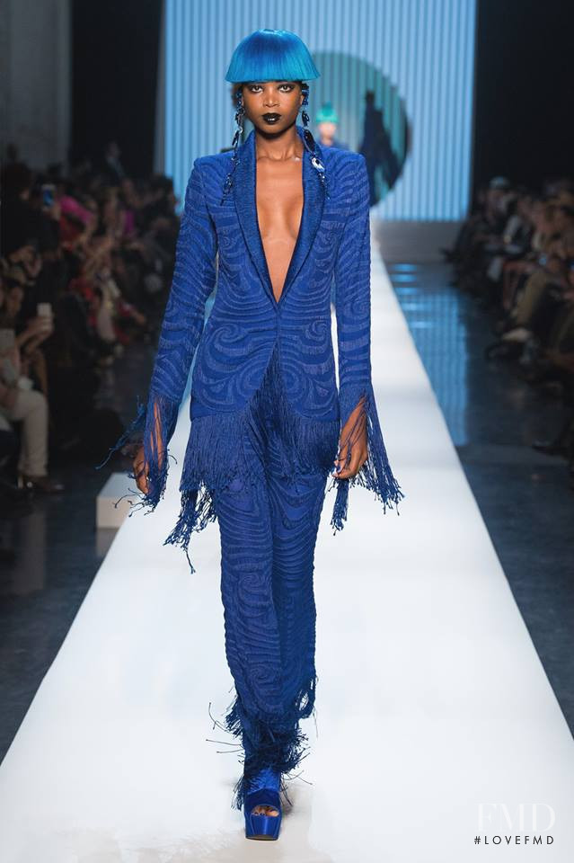 Akiima Ajak featured in  the Jean Paul Gaultier Haute Couture fashion show for Spring/Summer 2018