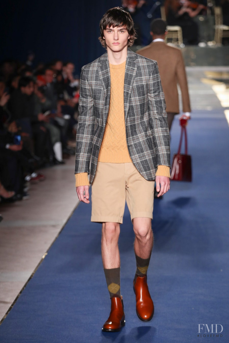 Nils Wendel featured in  the Brooks Brothers fashion show for Autumn/Winter 2018