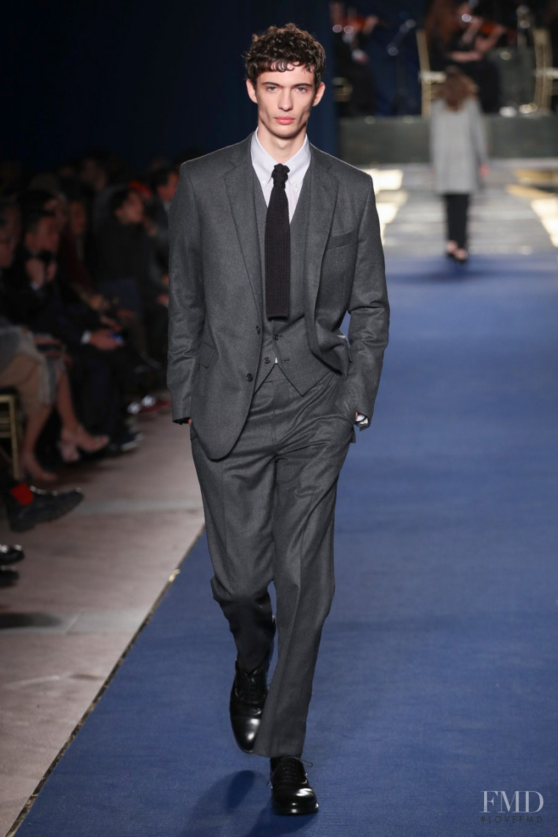 Piero Mendez featured in  the Brooks Brothers fashion show for Autumn/Winter 2018