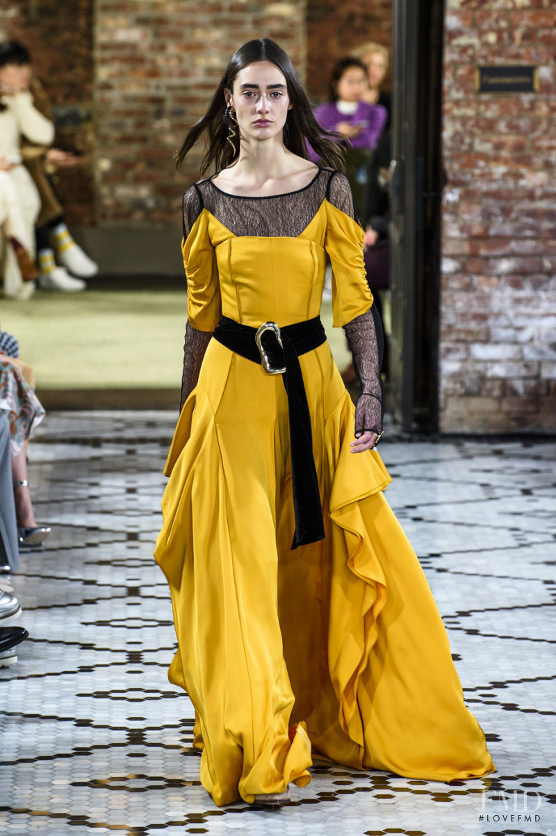 Amanda Googe featured in  the ADEAM fashion show for Autumn/Winter 2018