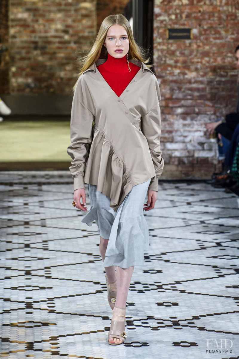 Emily Unkles featured in  the ADEAM fashion show for Autumn/Winter 2018